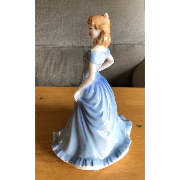 Royal Doulton Porcelain Lady Prototype Figurine Blue Dress Pink Flowers Girl Sta - Picture 9 of 15
